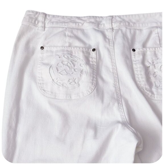 INC International Concepts Wide Leg White Jeans Women's PLUS Size 18W - Picture 6 of 8